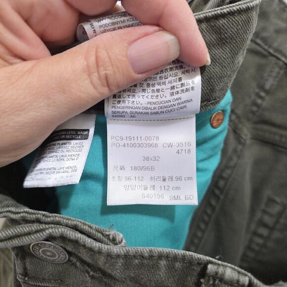 LEVI'S 511 Denim Jeans Pant Olive Green Stretch Men's 38 X 30 CW-3516 Streetwear - Picture 14 of 14